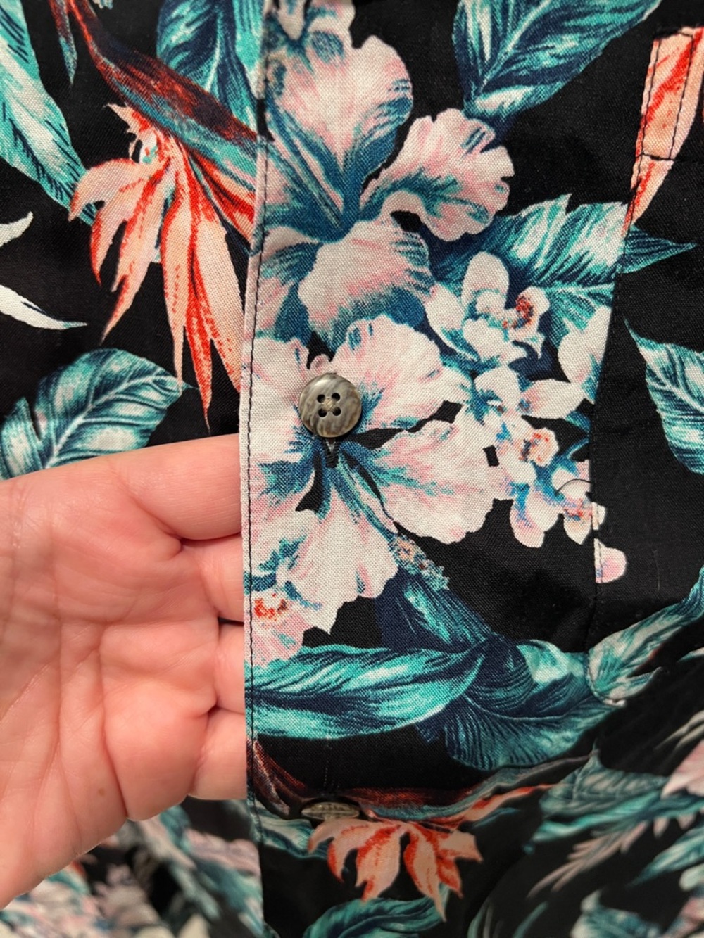 George Black Tropical Floral Short-Sleeve Button Shirt - Picture 3 of 6